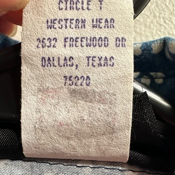 SOLD | Vintage RoughRider By Circle T Blue Floral Vest/Blouse | Women’s Size XS - Picture 7 of 9